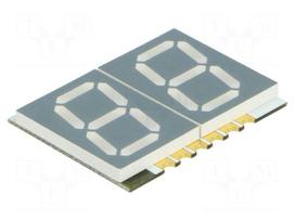 Display: LED | 7-segment | 14.22mm | 0.56" | No.char: 2 | blue | 1.4÷4mcd