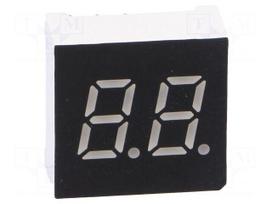 Display: LED | 7-segment | 7.62mm | 0.3" | No.char: 2 | blue | 60mcd | anode