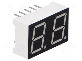 Display: LED | 7-segment | 10mm | 0.39" | No.char: 2 | blue | 60mcd