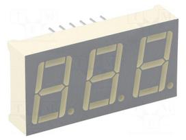 Display: LED | 7-segment | 14.2mm | 0.56" | No.char: 3 | green | 3÷10.5mcd