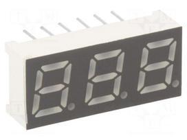 Display: LED | 7-segment | 7mm | 0.28" | No.char: 3 | yellow-green
