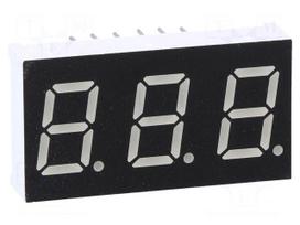 Display: LED | 7-segment | 10.16mm | 0.4" | No.char: 3 | red | 11mcd | anode