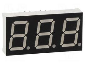 Display: LED | 7-segment | 14.2mm | 0.56" | No.char: 3 | yellow | 60mcd