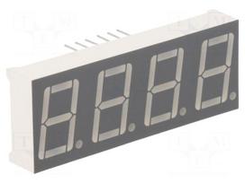 Display: LED | 7-segment | 14.2mm | 0.56" | No.char: 4 | red | 30÷60mcd
