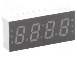 Display: LED | 7-segment | 7.6mm | 0.3" | No.char: 4 | red | 24÷48mcd