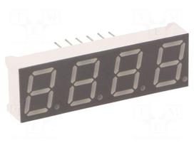Display: LED | 7-segment | 10mm | 0.39" | No.char: 4 | red | 28÷56mcd