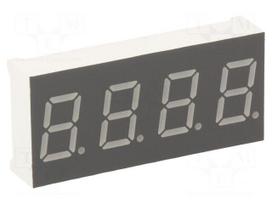 Display: LED | 7-segment | 10.16mm | 0.4" | No.char: 4 | yellow-green
