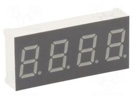 Display: LED | 7-segment | 10.16mm | 0.4" | No.char: 4 | yellow-green