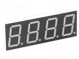 Display: LED | 7-segment | 20.4mm | 0.8" | No.char: 4 | red | 45÷90mcd