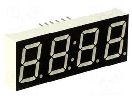 Display: LED | 7-segment | 14.2mm | 0.56" | No.char: 4 | red | 60mcd | anode