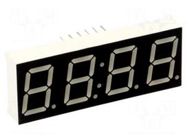 Display: LED | 7-segment | 14.2mm | 0.56" | No.char: 4 | yellow | 60mcd
