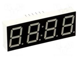 Display: LED | 7-segment | 14.2mm | 0.56" | No.char: 4 | red | 60mcd