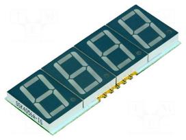 Display: LED | 7-segment | 14.22mm | 0.56" | No.char: 4 | green | 10÷35mcd