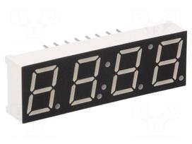 Display: LED | 7-segment | 10mm | 0.39" | No.char: 4 | red | 4÷6mcd | anode
