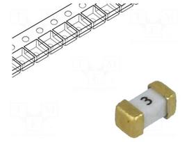 Fuse: fuse | quick blow | 3A | 75V | SMD | ceramic | Case: 1206 | 458,Nano 2