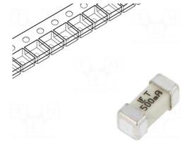 Fuse: fuse | time-lag | 500mA | 125V | SMD | ceramic | Case: 2410