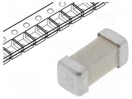 Fuse: fuse | time-lag | 4A | 125VAC | 125VDC | SMD | ceramic | brass