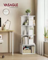 Songmics Knygų spinta 40x40x124,6 cm Balta dalelių plokštė MDF