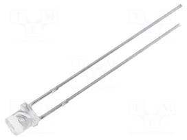 LED | 3mm | sea green | 1120÷1560mcd | 140° | Front: flat | Pitch: 2.54mm