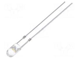 LED | 3mm | white warm | 5800÷7000mcd | 30° | Front: convex