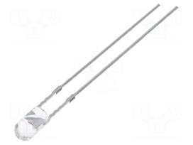 LED | 3mm | yellow | 5800÷7000mcd | 30° | Front: convex | Pitch: 2.54mm