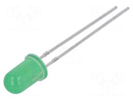 LED | 5mm | yellow green | 40÷70mcd | 30° | 20mA | 1.8÷2.6V | Front: convex
