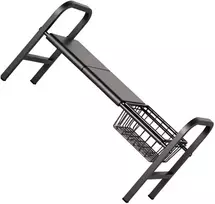 Ištraukiama lentyna po kriaukle, juoda, 53–88 cm