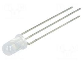 LED | 5mm | bicolour | red/green | 140÷400mcd | 180÷520mcd | 50° | 20mA