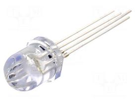LED | 8mm | tricolour | RGB | 7000÷8500mcd | 10000÷12000mcd | 30° | anode