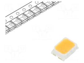 LED | SMD | PLCC2,2216 | white warm | 4÷7lm | 2650-2868K | 95 | 120° | 20mA