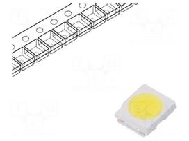 LED | SMD | 3528,PLCC2 | white cold | 10÷15lm | 5550-6040K | 80 | 120°