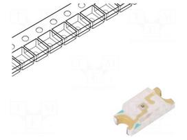 LED | SMD | 1206 | red | 15÷38mcd | 3.2x1.5x1.1mm | 140° | 2÷2.4V | 20mA