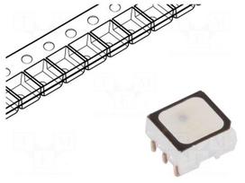 LED | SMD | 2835,PLCC6 | RGB | 3.4x2.8x1.8mm | 120° | 20mA | 125/90/90mW