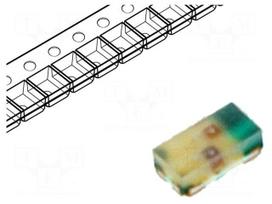 LED | SMD | 0603 | red/green | 1.6x0.8x0.5mm | 120° | 1.95÷2.6/2.2÷2.6V