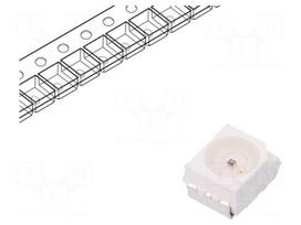 LED | SMD | 3528,PLCC2 | red | 28.5÷50mcd | 3.5x2.8x1.9mm | 120° | 20mA