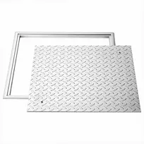 Šulinio dangtis su rėmu, 500 x 500mm kvadratinis šaligatviams ir sodams, didelio atsparumo neslystantis anglinis plienas, septiko dangtis su pagrindu, drenažo kanalo patikros dangtis, kanalizacijos dangtis