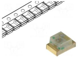 LED | SMD | 0805 | green | 110÷300mcd | 2x1.25x1.1mm | 120° | 3.3÷4.1V