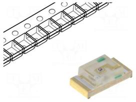 LED | SMD | 1206 | red | 50÷150mcd | 3.2x1.6x1.1mm | 120° | 1.95÷2.5V | 20mA