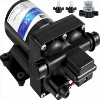 Vandens siurblys 12V, savaime užsipildantis membraninis siurblys kemperiams ir laivams, su slėgio jungikliu ir filtru, 11 L/min srautas, slėginis purkštuvo siurblys nameliui ant ratų