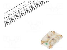 LED | SMD | 0805 | red/green | 2x1.25x0.45mm | 120° | 1.95÷2.5/2.1÷2.5V