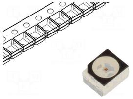 LED | SMD | 3528,PLCC2 | red | 1500÷3800mlm | 450÷1400mcd | 3.4x3x2.1mm