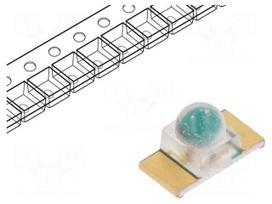 LED | SMD | 1608 | red | 450÷1800mcd | 3.2x1.6x1.55mm | 25° | 1.8÷2.4V