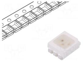 LED | SMD | 3528,PLCC6 | RGB | 3.5x2.8x1.45mm | 120° | 20mA | 72/80/80mW