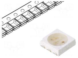 LED | SMD | 5050,PLCC6 | RGB | 5x5x1.6mm | 120° | 20mA | Lens: transparent