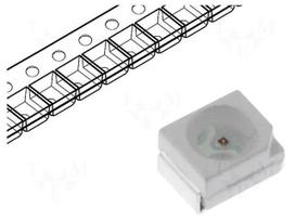 LED | SMD | 3528,PLCC2 | red | 160÷350mcd | 3.5x2.8x1.4mm | 120° | 20mA