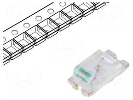 LED | SMD | 0603 | blue | 14÷40mcd | 1.6x0.8x0.6mm | 120° | 2.5÷3.4V | 5mA