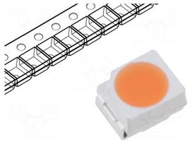 LED | SMD | 3528,PLCC2 | red (tomato) | 1.5÷1.8lm | 3.5x2.8x1.9mm | 120°