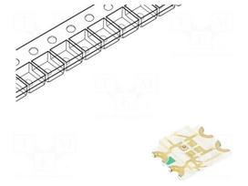 LED | SMD | 1206 | orange/green | 3.2x2.7x0.7mm | 140° | 1.8÷2.4/3÷3.4V