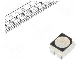 LED | SMD | 3528,PLCC4 | red/blue | 3.5x2.8x1.9mm | 120° | 20mA