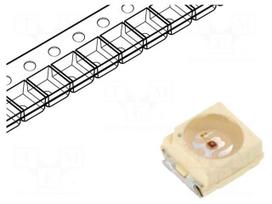 LED | SMD | 3528,PLCC2 | red | 2.8÷11.2mcd | 3.5x2.8x1.75mm | 60° | 2mA